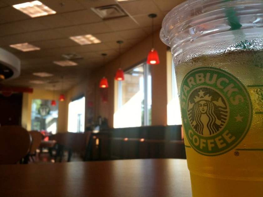 green tea at Starbucks
