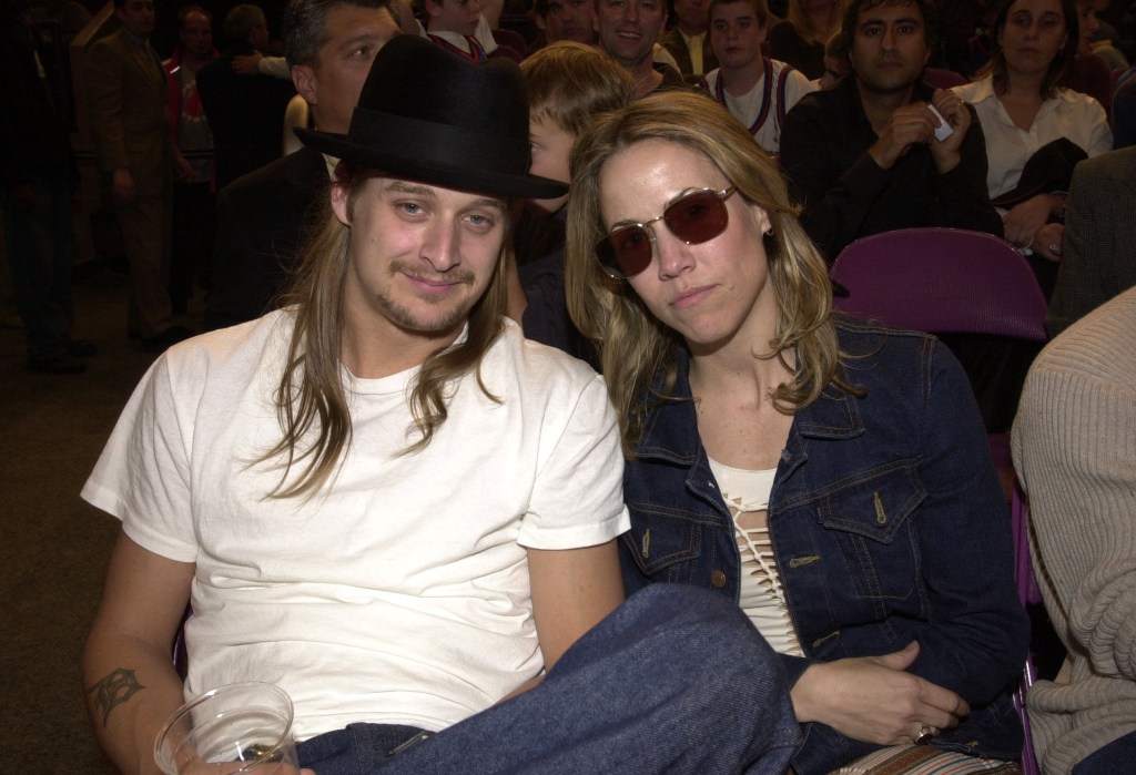 Kid Rock and Sheryl Crow during Kid Rock and Sheryl Crow at Knicks Game at KID ROCK_SHERYL CROW1 in New York City, New York, United States. (Photo by KMazur/WireImage