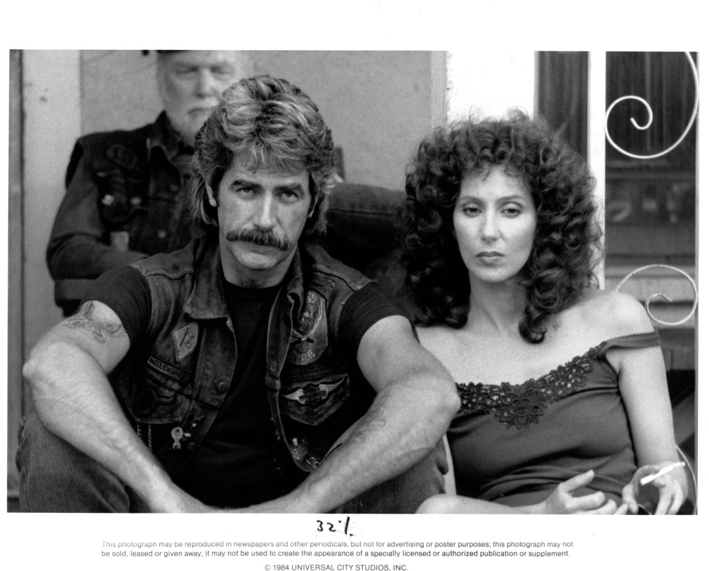 Sam Elliott and Cher in a scene from the film 'Mask', 1985. (Photo by Universal/Getty Images)