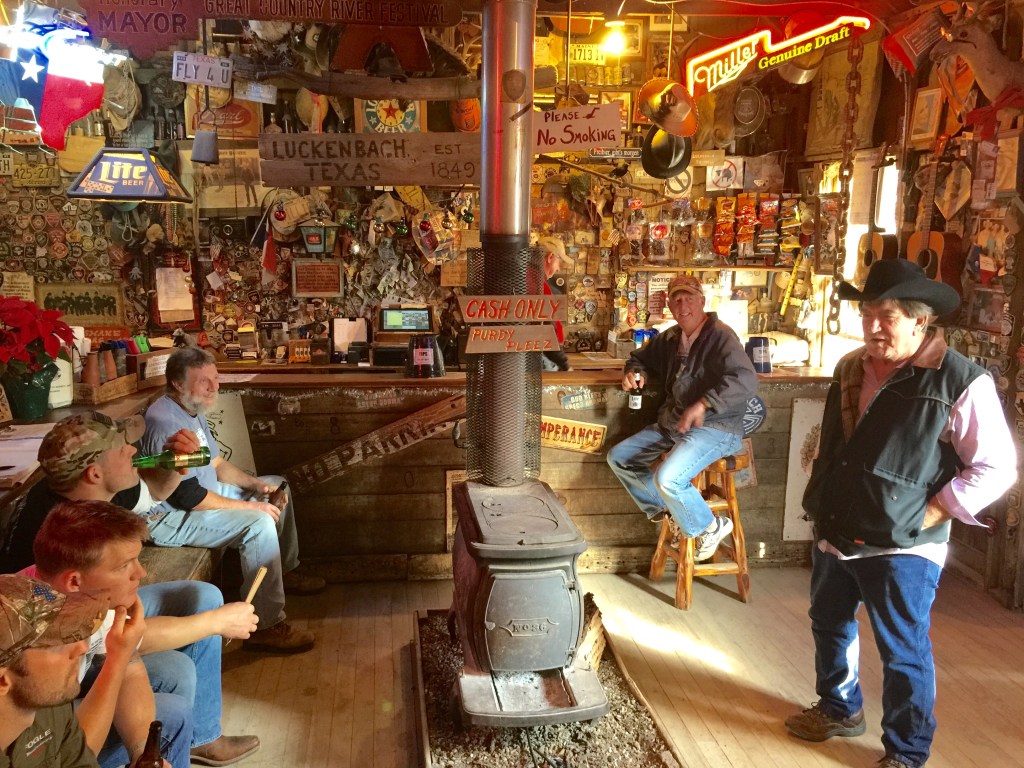Luckenbach Texas 1-2015. Cowboy telling western stories.