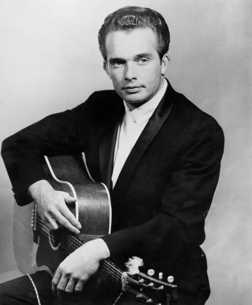 Country musician Merle Haggard poses for a mid-1960s portrait. 