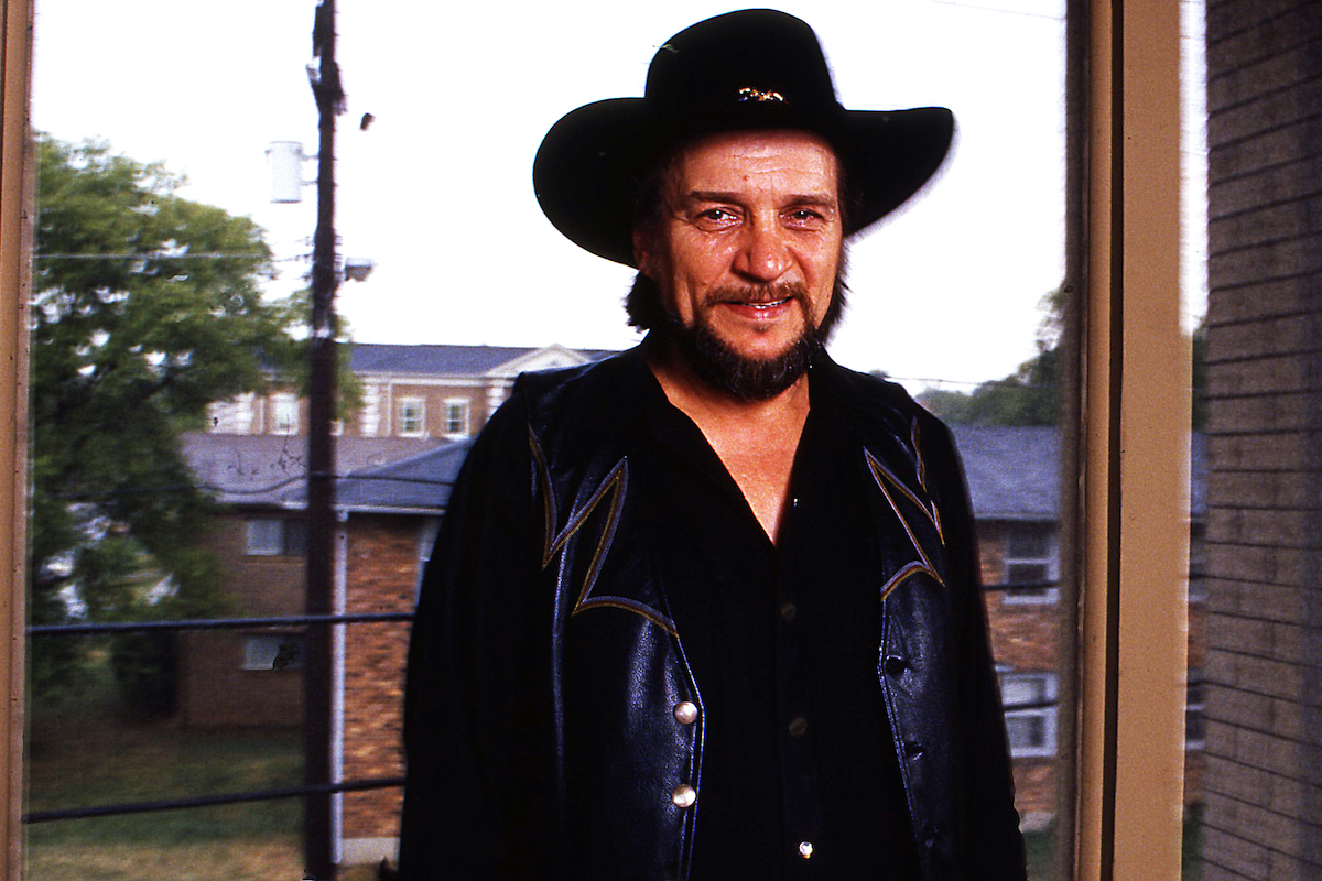 Country singer and songwriter Waylon Jennings in his office on August 27, 1987
