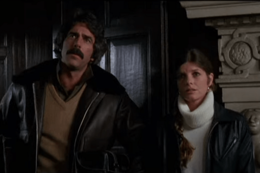 Sam Elliott and Katharine Ross in a scene from 'The Legacy'