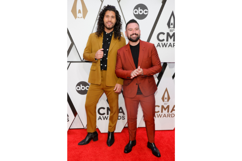 Dan Smyers and Shay Mooney of Dan + Shay attend the 55th annual Country Music Association awards
