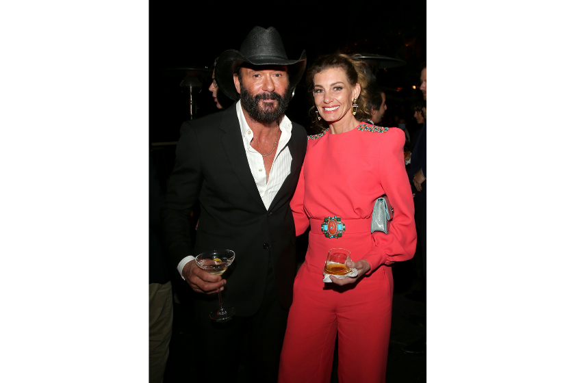 Tim McGraw and Faith Hill attend the world premiere of "1883" at the Encore Beach Club at Encore Las Vegas