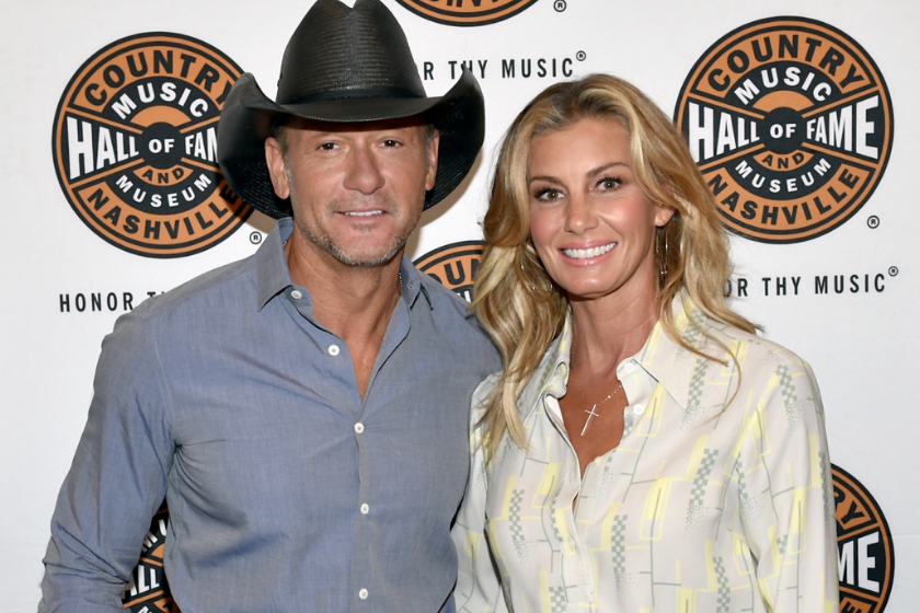 Tim McGraw (L) and Faith Hill (R) attend the All Access program at The Country Music Hall Of Fame And Museum's CMA Theater