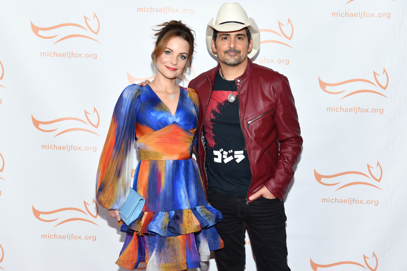 Kimberly Williams-Paisley (L) and Brad Paisley attend the 2021 A Funny Thing Happened On The Way To Cure Parkinson's gala 