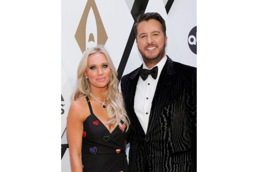 Caroline Bryan and Luke Bryan attend the 55th annual Country Music Association awards