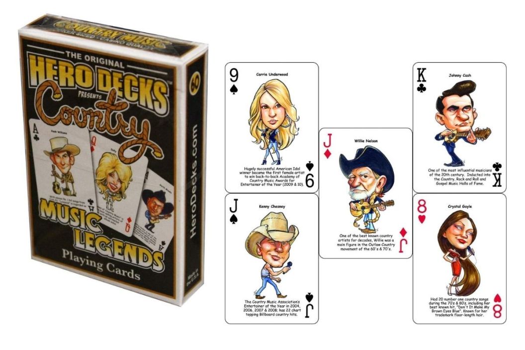 Country Music Legends Playing Cards
