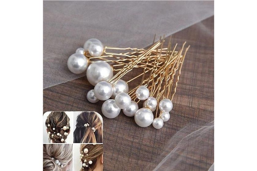 hair clip with pearls