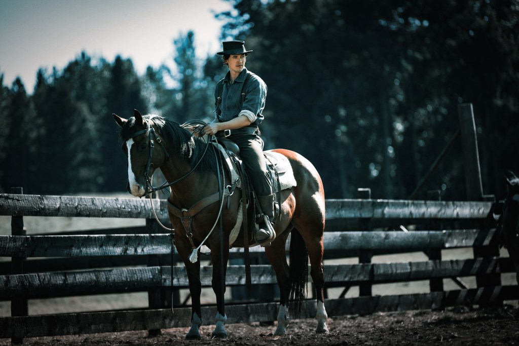 still of Billy the Kid on a horse from upcoming series "Billy the Kid"