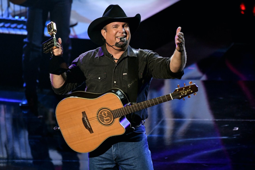 In this image released on October 14, Garth Brooks performs onstage at the 2020 Billboard Music Awards, broadcast on October 14, 2020 at the Dolby Theatre in Los Angeles.