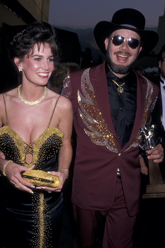 Hank Williams Jr. and wife Mary Jane Williams attend 24th Annual Academy of Country Music Awards on April 10, 1989 at Disney Studios in Burbank, Cal.
