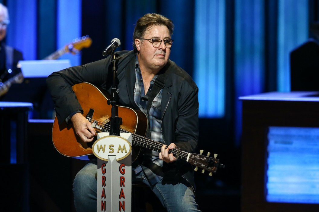 Vince Gill performs on stage during the Grand Ole Opry's 5000th Show at The Grand Ole Opry on October 30, 2021 in Nashville.
