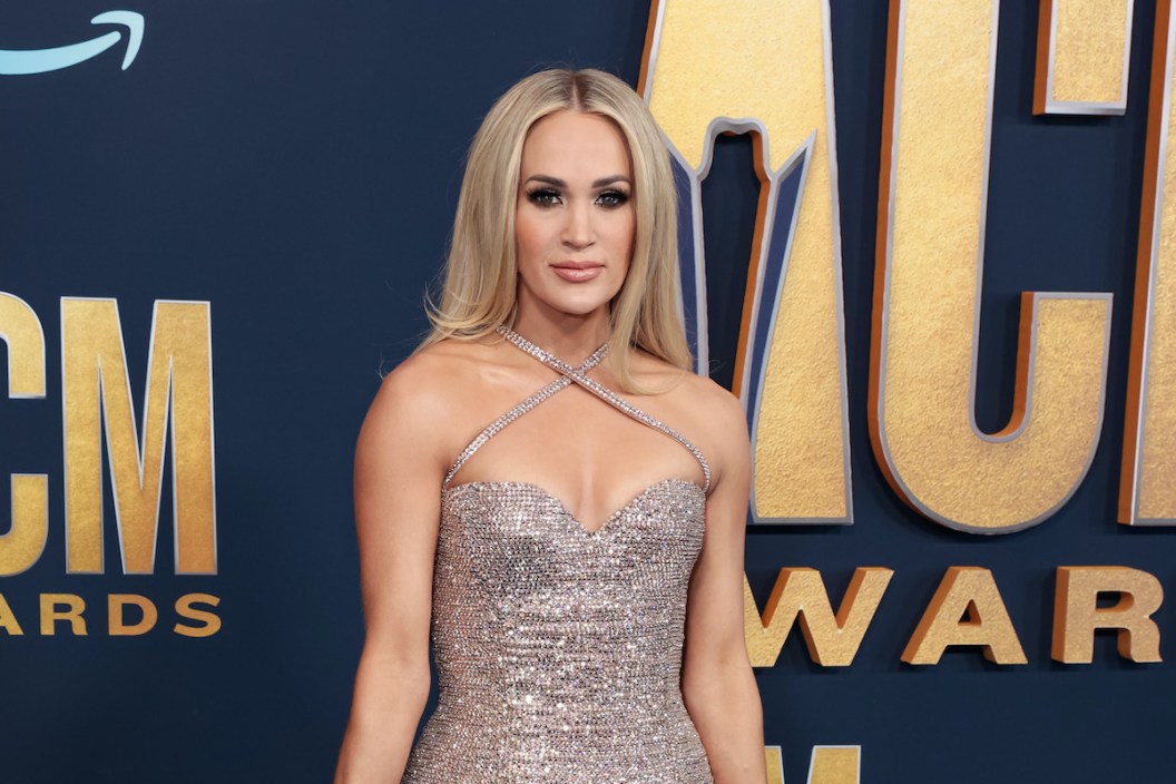 Carrie Underwood attends the 57th Academy of Country Music Awards at Allegiant Stadium on March 07, 2022 in Las Vegas.