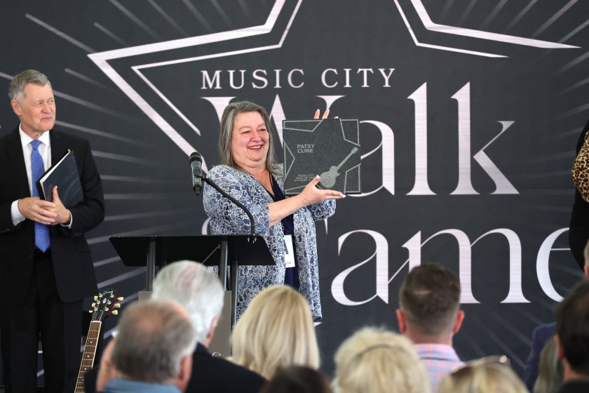 NASHVILLE, TENNESSEE - OCTOBER 10: Julie Fudge attends the 2022 Music City Walk of Fame Induction Ceremony at Music City Walk of Fame Park on October 10, 2022 in Nashville, Tennessee. 