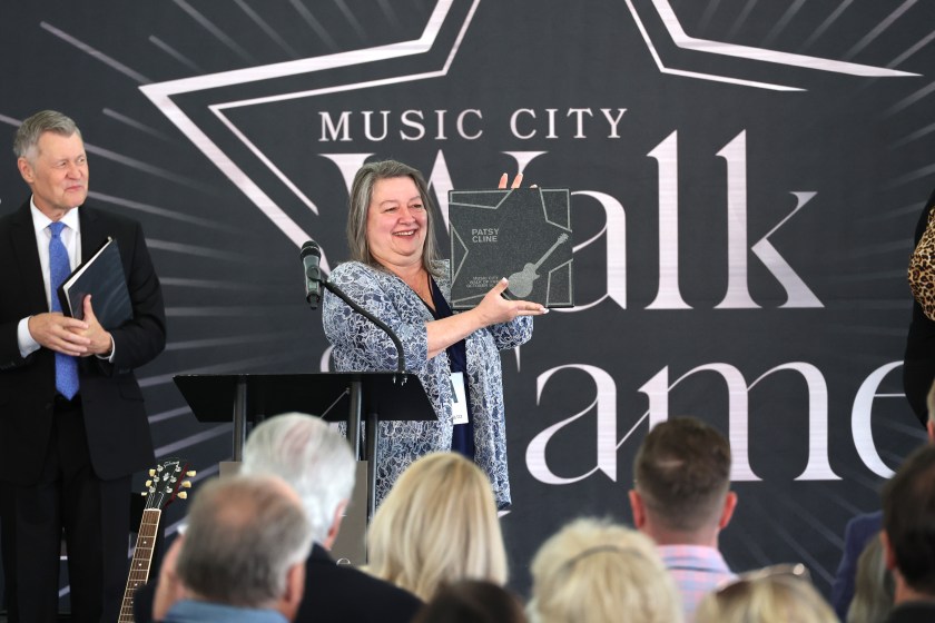 NASHVILLE, TENNESSEE - OCTOBER 10: Julie Fudge attends the 2022 Music City Walk of Fame Induction Ceremony at Music City Walk of Fame Park on October 10, 2022 in Nashville, Tennessee.