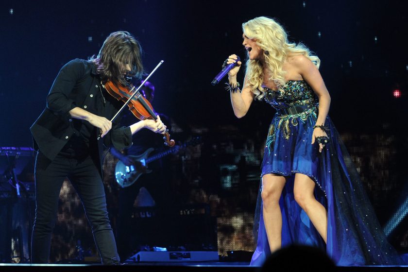 NASHVILLE, TN - SEPTEMBER 23: Carrie Underwood brings her "BLOWN AWAY" tour to the Bridgestone Arena on September 23, 2012 in Nashville, Tennessee.