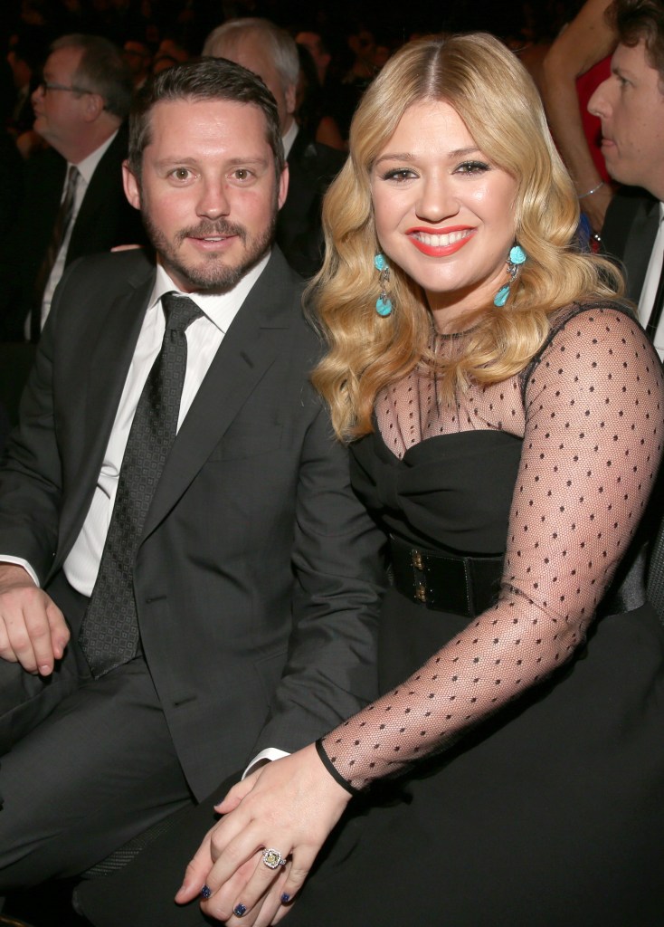 LOS ANGELES, CA - FEBRUARY 10: Singer Kelly Clarkson (R) and Brandon Blackstock attend the 55th Annual GRAMMY Awards at STAPLES Center on February 10, 2013 in Los Angeles, California. 