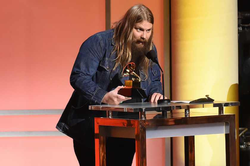 Chris Stapleton onstage during The 58th GRAMMY Premiere Ceremony at Los Angeles Convention Center on February 15, 2016 in Los Angeles.