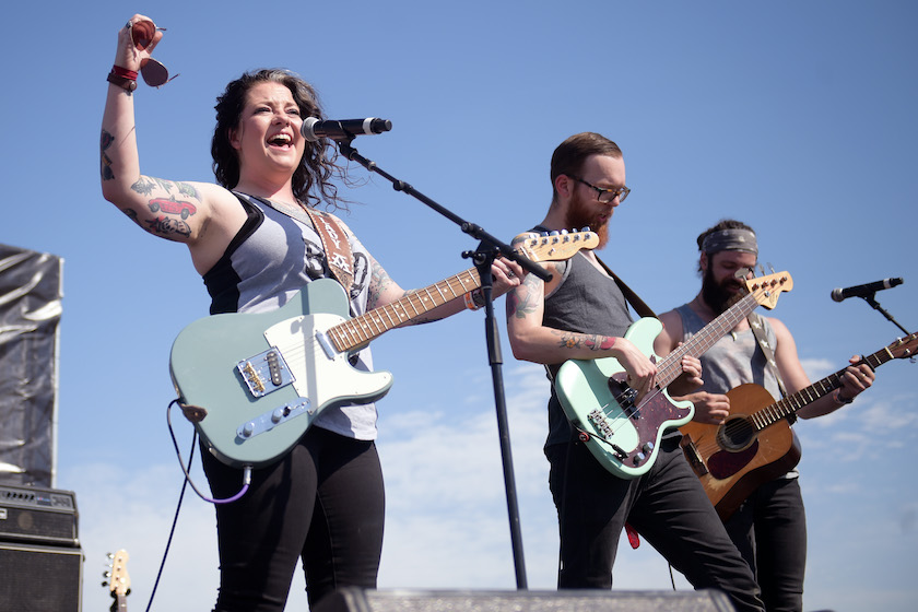 INDIO, CA - April 29: Ashley McBryde performs onstage during 2018 Stagecoach California's Country Music Festival at the Empire Polo Field on April 29, 2018 in Indio, California. 