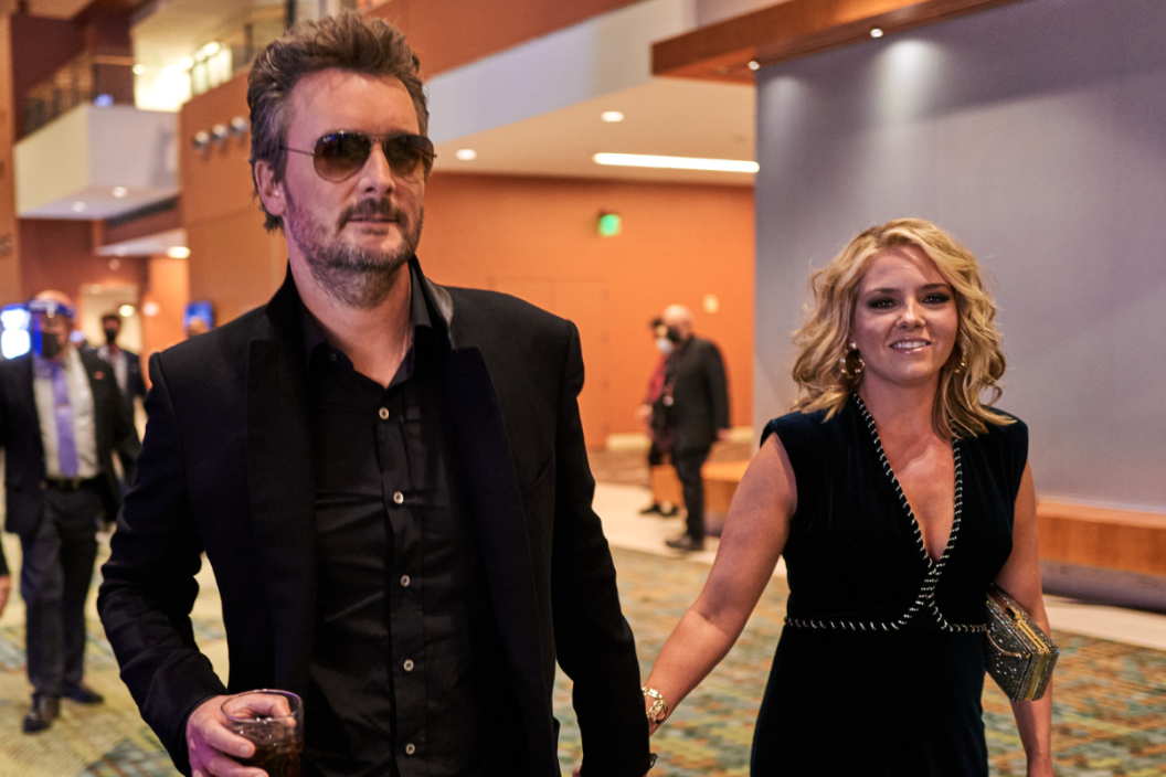 Eric Church and Katherine Blasingame attend the 54th Annual CMA Awards at Music City Center on November 11, 2020 in Nashville, Tennessee.