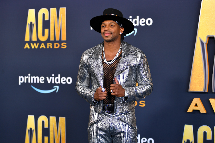 Co-host Jimmie Allen attends the 57th Academy of Country Music Awards at Allegiant Stadium