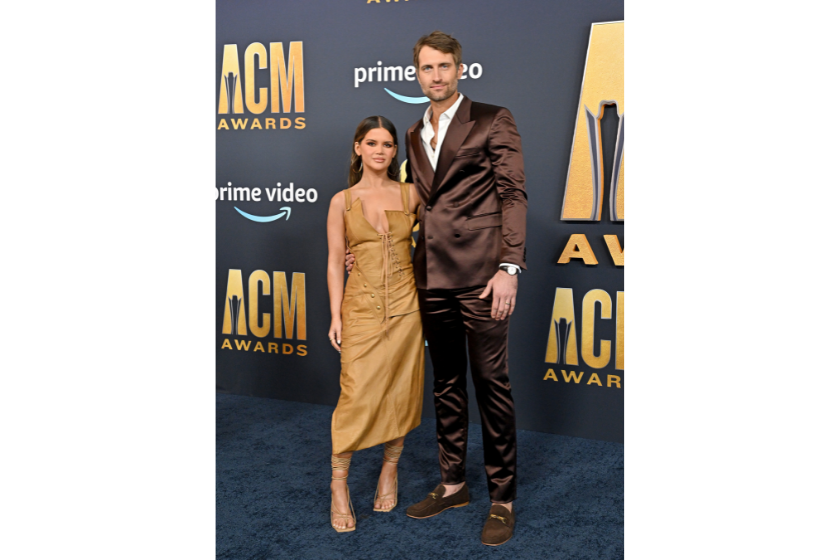 Maren Morris and Ryan Hurd attend the 57th Academy of Country Music Awards