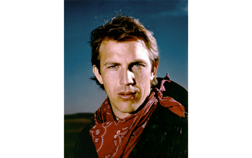 Kevin Costner on the set of Silverado