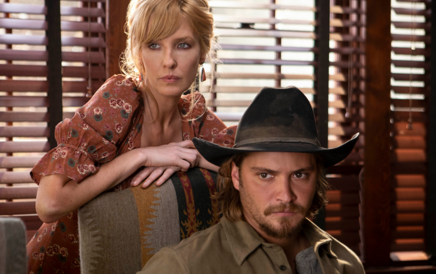 Kelly Reilly as Beth Dutton and Luke Grimes as Kayce Dutton on 'Yellowstone'
