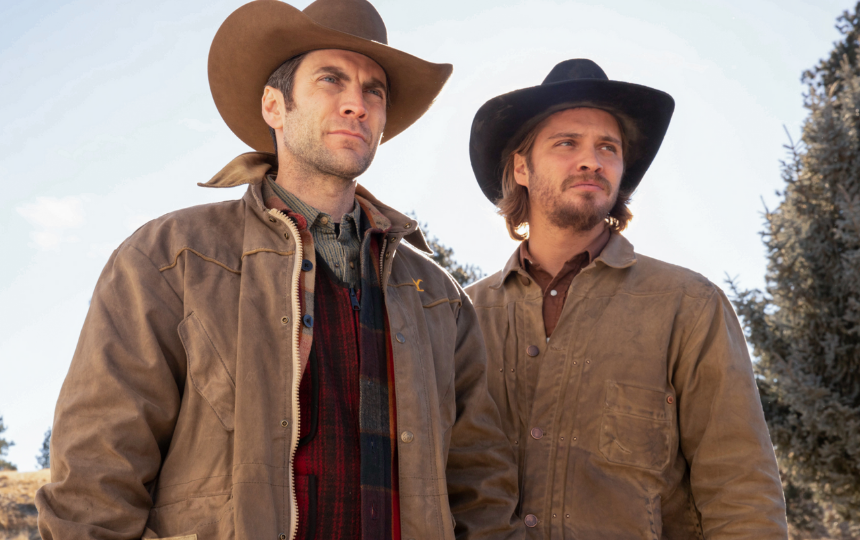 Wes Bentley as Jamie Dutton and Luke Grimes as Kayce Dutton on 'Yellowstone'