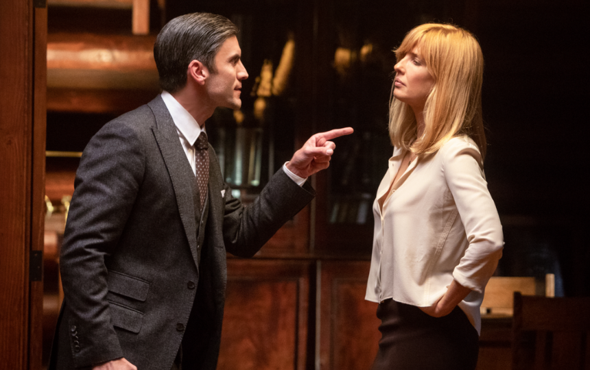 Wes Bentley as Jamie Dutton and Kelly Reilly as Beth Dutton on 'Yellowstone'