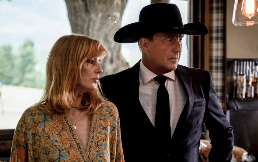 Kelly Reilly as Beth Dutton and Kevin Costner as John Dutton on 'Yellowstone'