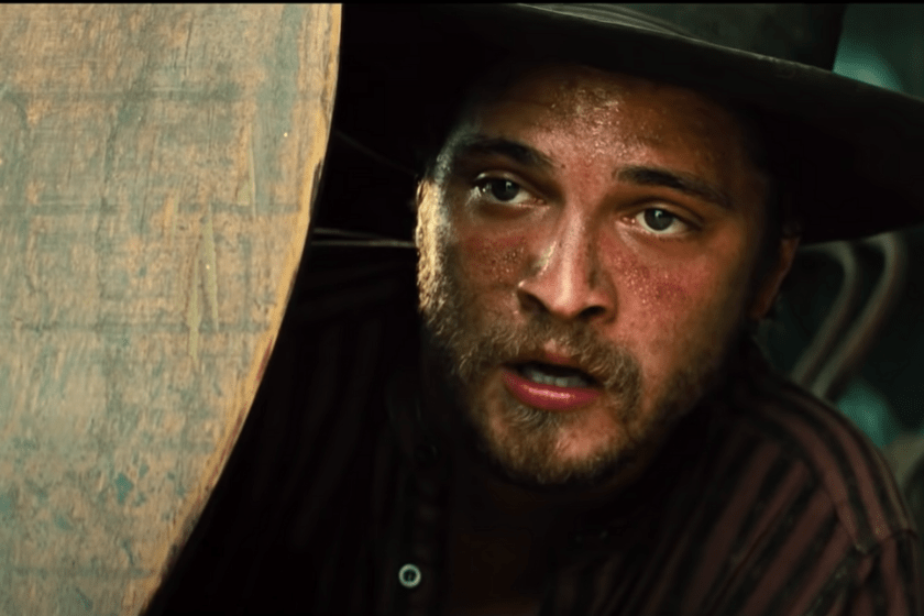 Luke Grimes as Teddy Q in scene from the film 'Magnificent Seven'