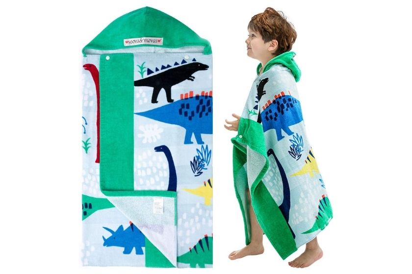 hooded towels for kids dinosaur
