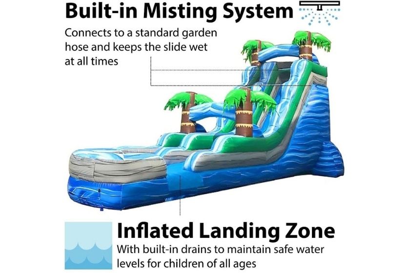 18 foot tropical water slide