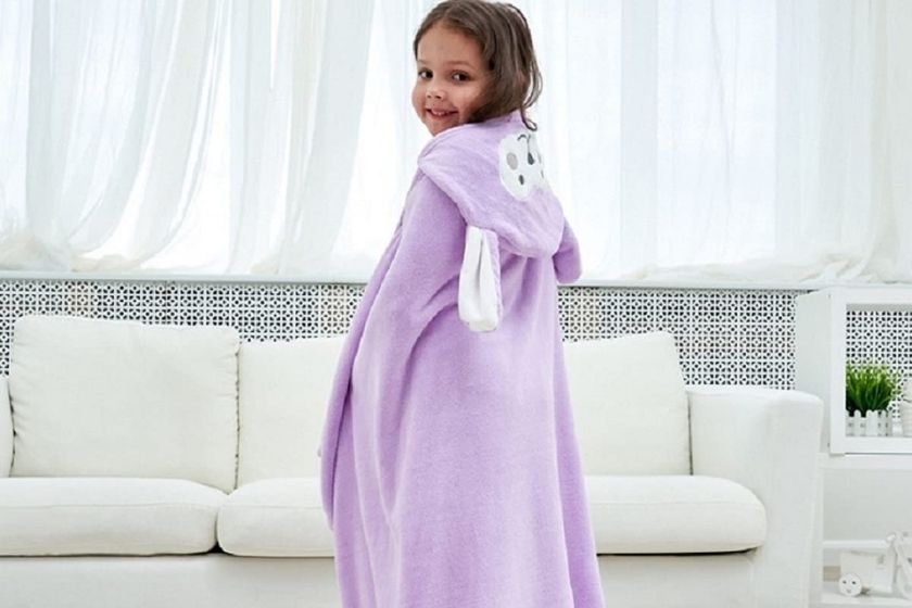 hooded towels for kids rabbit