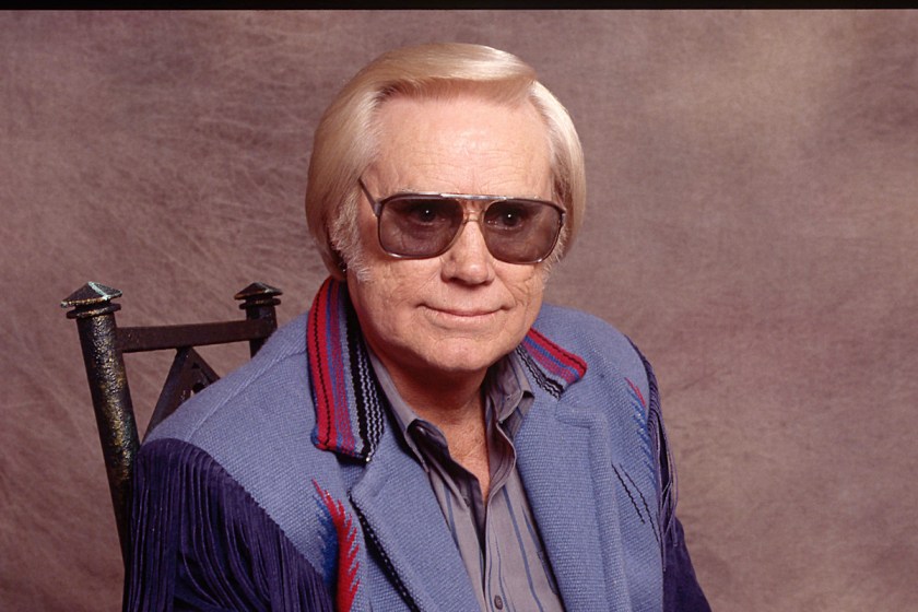 NASHVILLE -January 1: Country Music Singer Songwriter George Jones in photo studio on January 1, 1993 in Nashville, Tennessee