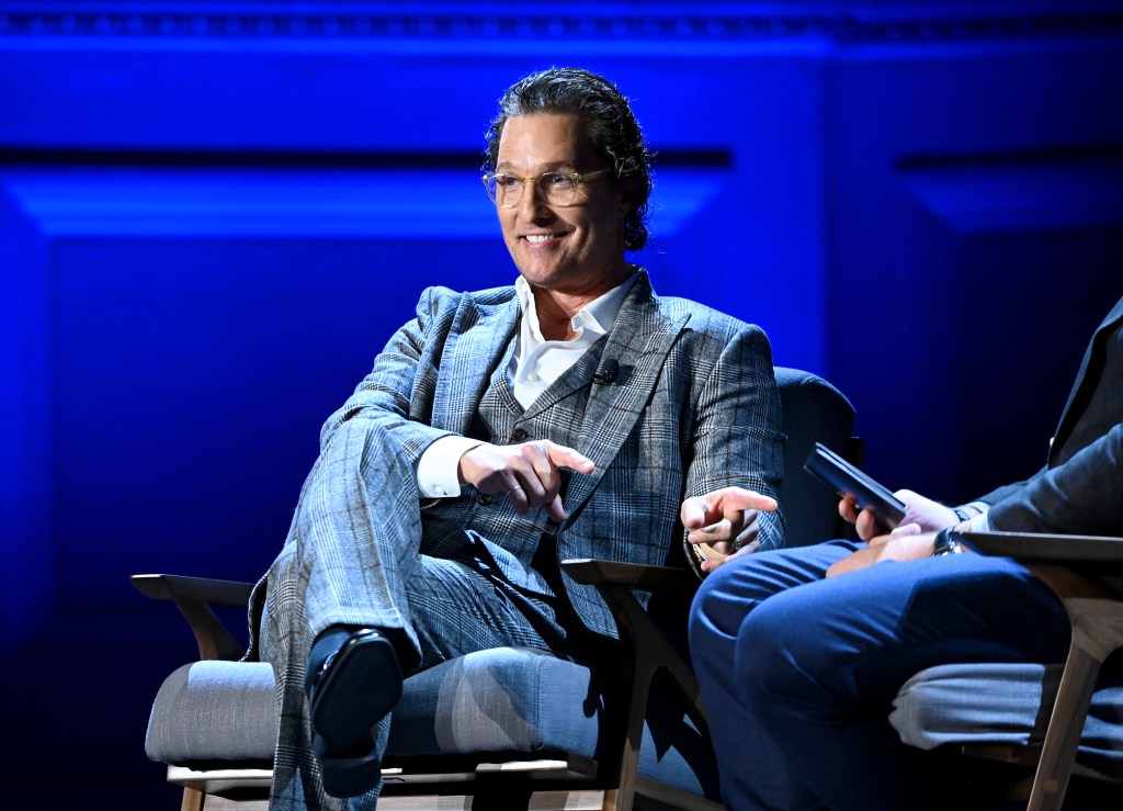 Matthew McConaughey speaks onstage during HISTORYTalks Leadership &amp; Legacy presented by HISTORY at Carnegie Hall on February 29, 2020 in New York City