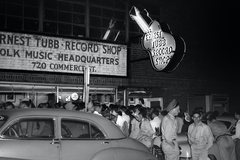 View of Ernest Tubb Record Shop circa 1952 in Nashville, Tennessee.