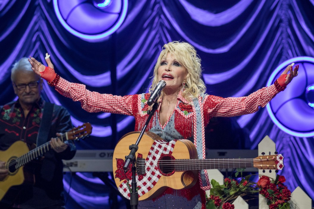 Singer-songwriter Dolly Parton performs onstage at "Dollyverse Powered By Blockchain Creative Labs on Eluv.io" during the 2022 SXSW Conference And Festival at ACL Live at The Moody Theater on March 18, 2022 in Austin, Texas.
