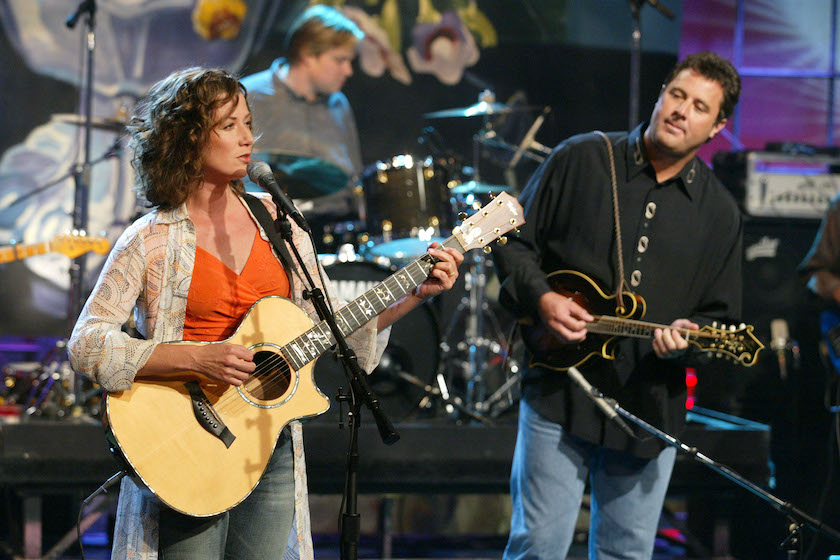 Amy Grant and Vince Gill at "The Tonight Show with Jay Leno" at the NBC Studios in Burbank, Ca. Wednesday, July 17, 2002.