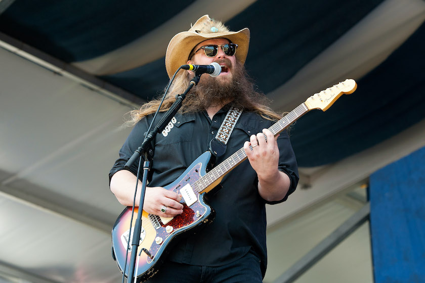 NEW ORLEANS, LA - MAY 02: Chris Stapleton performs at Fair Grounds Race Course on May 2, 2015 in New Orleans, Louisiana.