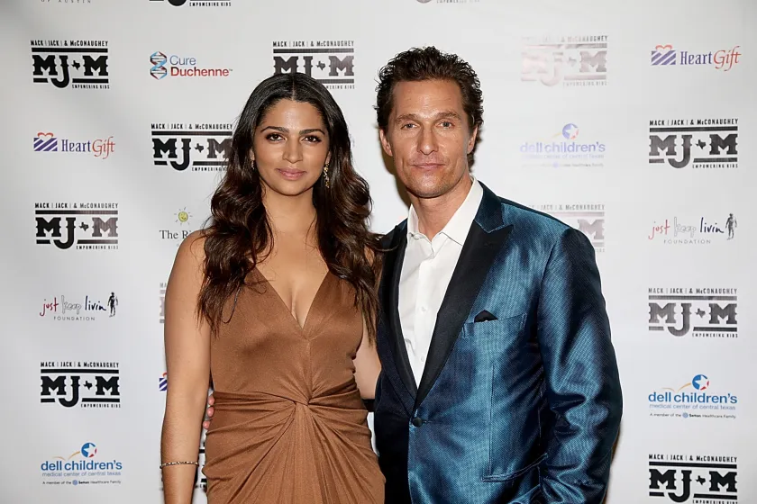 AUSTIN, TEXAS - APRIL 14: Camila Alves (L) and Matthew McConaughey attend the 4th annual Mack, Jack & McConaughey Gala at ACL Live on April 14, 2016 in Austin, Texas.
