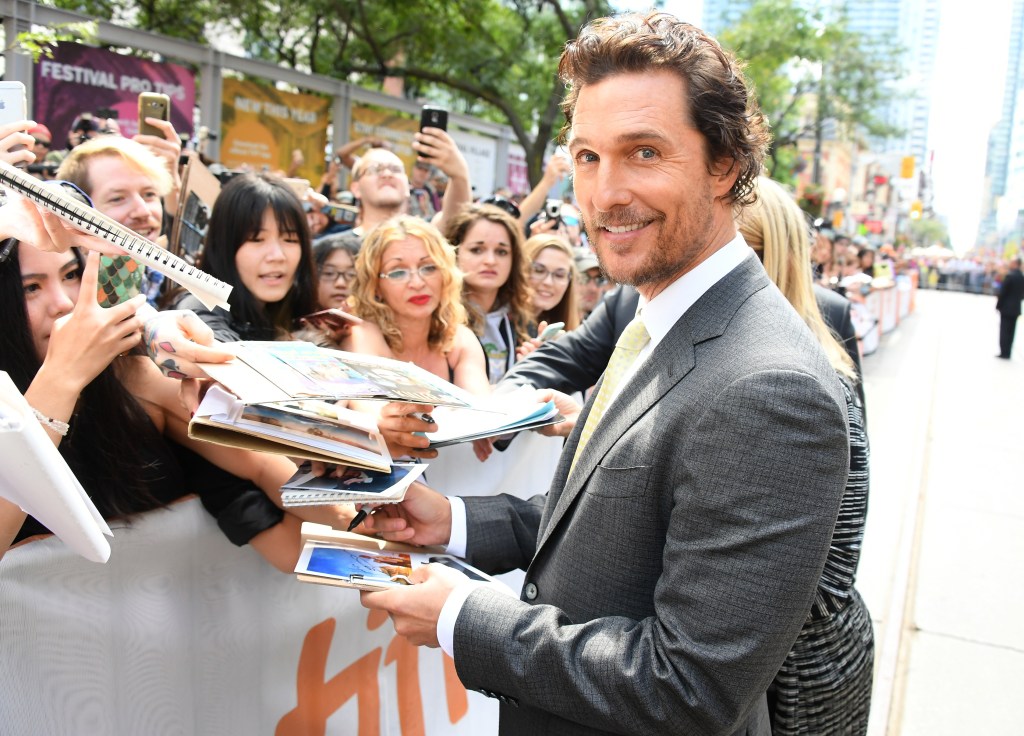 Actor Matthew McConaughey attends the "Sing" premiere during the 2016 Toronto International Film Festival at Princess of Wales Theatre on September 11, 2016 in Toronto, Canada.
