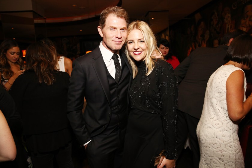 NEW YORK, NY - OCTOBER 05: Chef Bobby Flay and actress Helene Yorke attend the EPIX Graves NY premiere on October 5, 2016 in New York City.