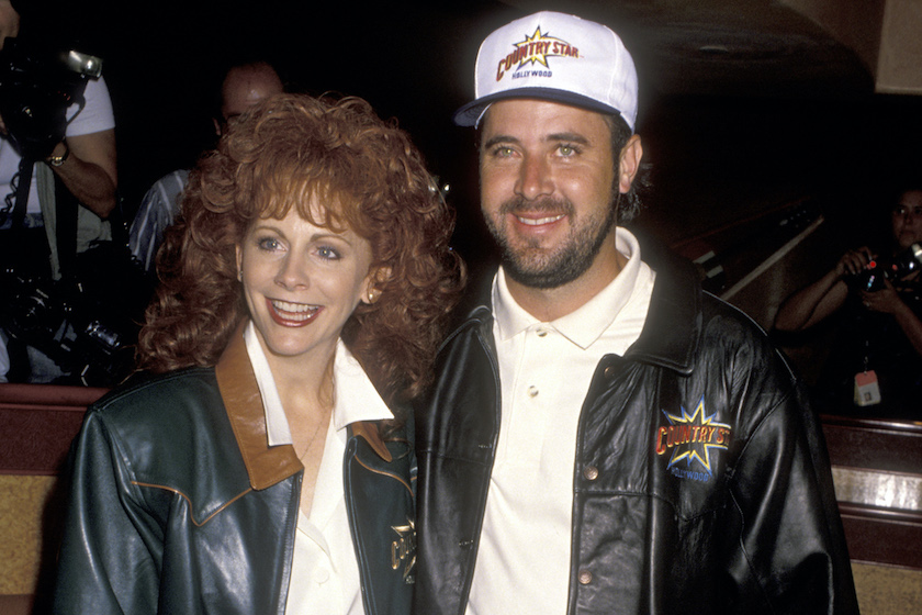 Reba McEntire and Vince Gill at the 1994 opening of the Country Star restaurant.