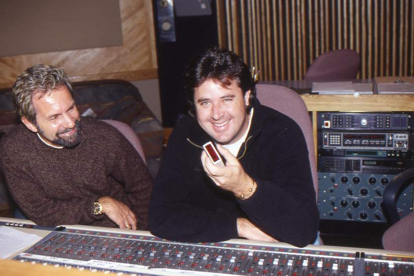 Producer Tony Brown with Vince Gill