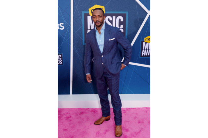 Co-host Anthony Mackie attends the 2022 CMT Music Awards at Nashville Municipal Auditorium on April 11, 2022 in Nashville, Tennessee