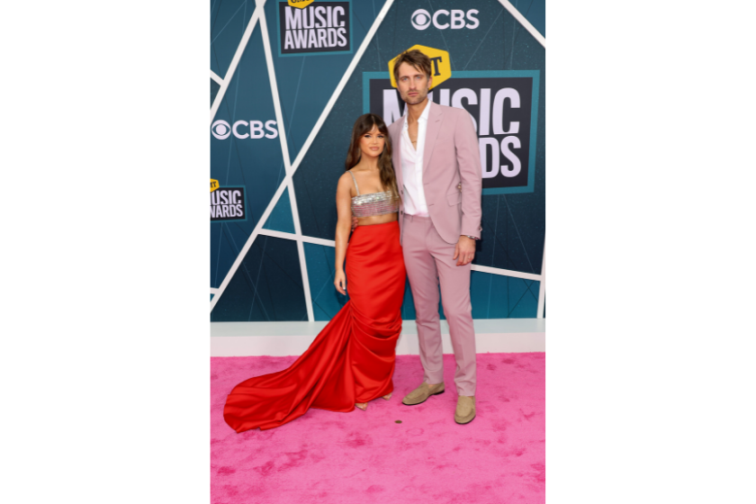 Maren Morris and Ryan Hurd attend the 2022 CMT Music Awards at Nashville Municipal Auditorium on April 11, 2022 in Nashville, Tennessee